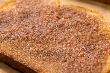 Homemade American Cinnamon Toast with Butter