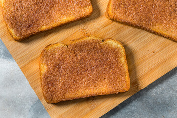 Homemade American Cinnamon Toast with Butter