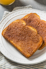 Homemade American Cinnamon Toast with Butter