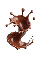 Rich chocolate splash creating dynamic shapes and textures, evoking sense of indulgence and creativity