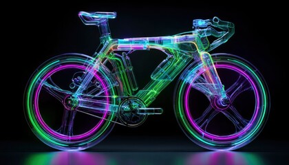 Fototapeta premium AetherCycle The Ghost Bike of Tomorrow