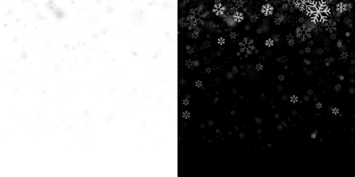Night snowfall PNG abstract texture. White snowflakes falling on black, isolated effect for overlays, holiday backdrop, and photo editing. Realistic winter design in PNG format. - Powered by Adobe