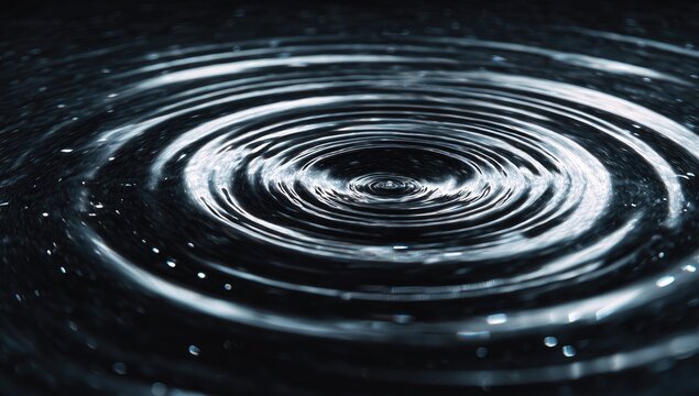 Abstract ripple effect in dark liquid