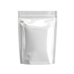 Professional Glossy White Stand-Up Pouch with Zipper Closure for Packaging Design