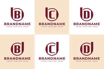 Letters BB BC BD DB DC DD Logo Monogram, for BB CB DB CD DD initials