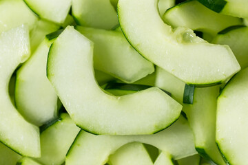 Raw Organic Cut Cucumber Slices
