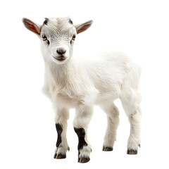 Professional Pygmy Goat Isolated on White Background - High-Quality Stock Photo