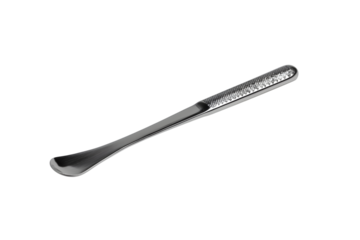 spoon-shaped surgical tool isolated on white background