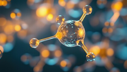 Abstract Representation Of Molecular Structure In The Shape Of A Sphere: A Visual Interpretation Of Molecular Composition.