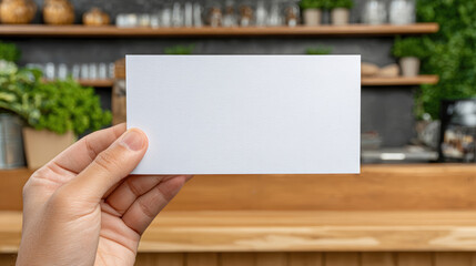 Fast food delivery convenience takeaway meal service online with paper bag receipt in hand at local counter