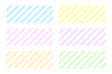 斜め　ボーダー柄　パステルカラー　背景素材	
