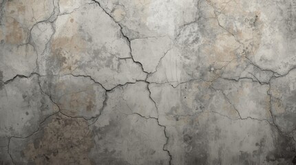 Fototapeta premium Urban Concrete Texture. photographic background capturing the raw, rugged texture of a concrete wall. showing every detail of the cracks, imperfections, and subtle color variations from gray to taupe