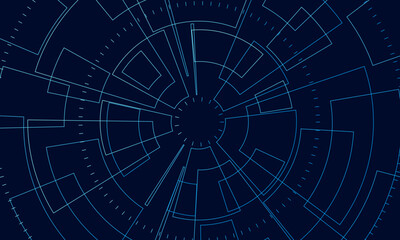 Sci fi futuristic user interface, HUD, Technology abstract background , Vector illustration.	
