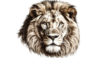 lion isolated on white