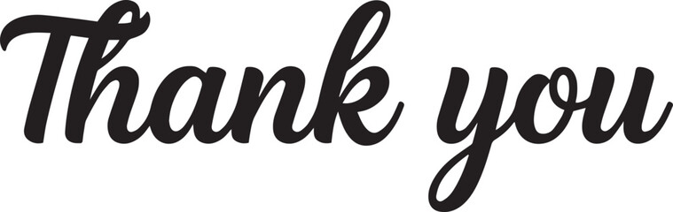 A close-up shot of a handwritten 'Thank You' phrase in elegant cursive script.