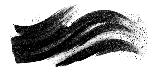 Abstract grayscale textured brush stroke