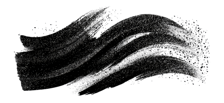 Abstract grayscale textured brush stroke