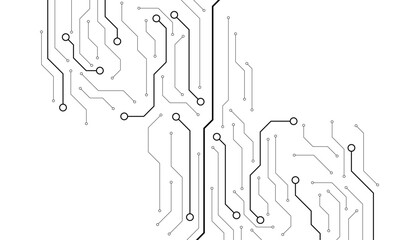 Vector abstract technology on white background., Abstract futuristic circuit board Illustration, Circuit board with various technology elements.