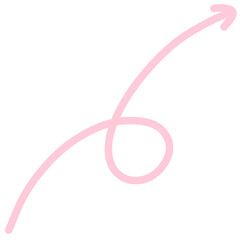 pink curve arrow 