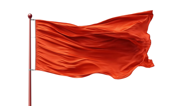 waving flag on transparent background, mockup, png