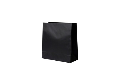 Black Kraft Paper Merchandise Bag Without Handles Retail Packaging Mockup