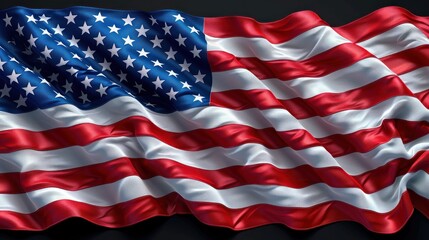 "Old Glory: The Iconic American Flag Unfurls, a Stirring Symbol of Freedom, Democracy, and the Collective Strength of a Nation United Under the Stars and Stripes"