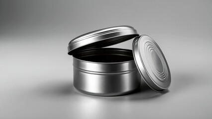Metal Tin Container Mockup for Packaging and Product Storage