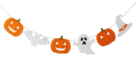 Isolated Halloween Garland