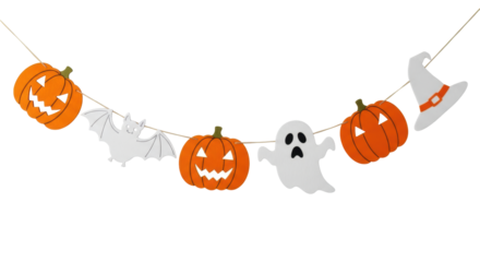 Isolated Halloween Garland