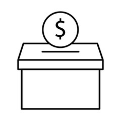 Donation Box icon. Vector icon design