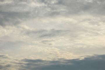 Soft Cloudy Sky With Gentle Light Atmosphere