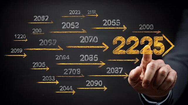 Futuristic Timeline with Touchscreen Interface