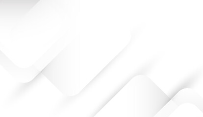 A clean, modern white background showcases abstract geometric shapes with subtle shadows and rounded corners, offering a minimalist design ideal for contemporary presentations and digital layouts