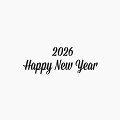 Happy new year wishes 2026 vactor image.