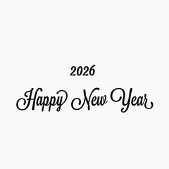 Happy new year wishes 2026 vactor image.