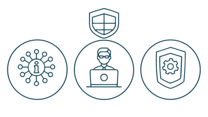 Information technology icon set featuring it professional cybersecurity and network security concepts transparent background