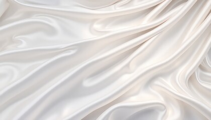Obraz premium Subtle Ivory Silk with Soft Flowing Folds Creates a Luxurious and Delicate Texture, Perfect for Backgrounds and Elegant Designs