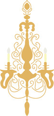 Golden Ornate Chandelier
