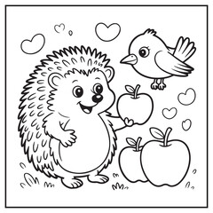 Autumn Scenes Coloring Pages