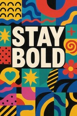Colorful abstract graphic design with bold message suitable for modern creative projects
