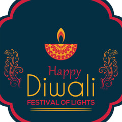 happy Diwali banner and social media post 