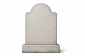 Lone blank gravestone casting somber shadow, symbolizing mortality, grief, remembrance against translucent backdrop