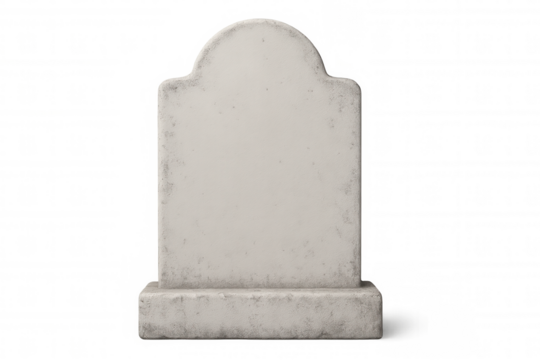 Lone blank gravestone casting somber shadow, symbolizing mortality, grief, remembrance against translucent backdrop