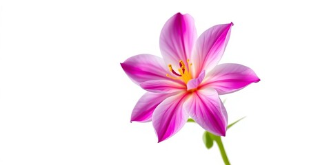 Obraz premium Single vibrant bloom isolated on pure white backdrop, pure, texture