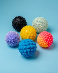 Set of therapy hand balls multiple textures physiotherapy rehabilitation equipment wrist and hand recovery props