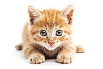Adorable Orange Kitten Lying Down