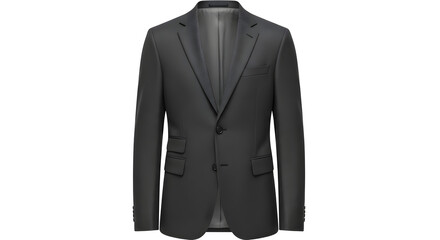 Men's Classic Dark Gray Suit Jacket Elegant and Sophisticated Style