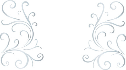 Silver Flourish Corner Ornaments 