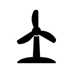 Stylized wind turbine illustration representing renewable energy source and sustainability