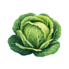 Fototapeta premium Organic, healthy, and fresh green cabbage leaves grow in the garden